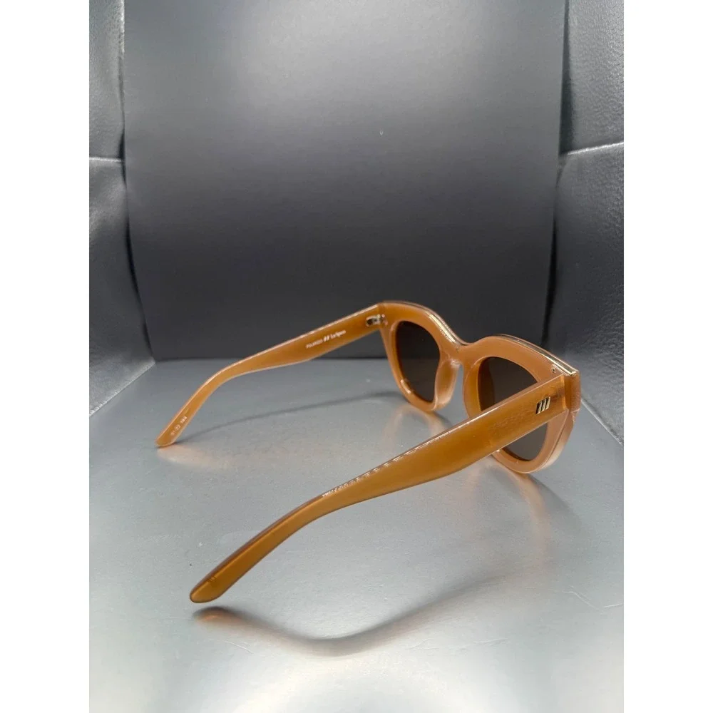 Le Specs Air Heart Polarized Sunglasses Caramel Tan Cat Eye 2452449